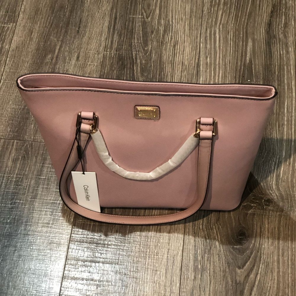 NEW Calvin Klein Blush Pink Tote Bag - Picture 5 of 11